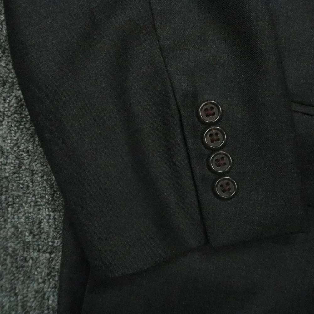 VINTAGE‎ Polo Ralph Lauren Blazer Men 44L Gray Wool Sport Coat Jacket Italy